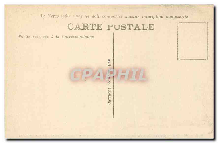 CPA Pau Chateau Salles des Gardes vase de Sevres offert oar le President Carnot a son passage a Pau  — Rückseite