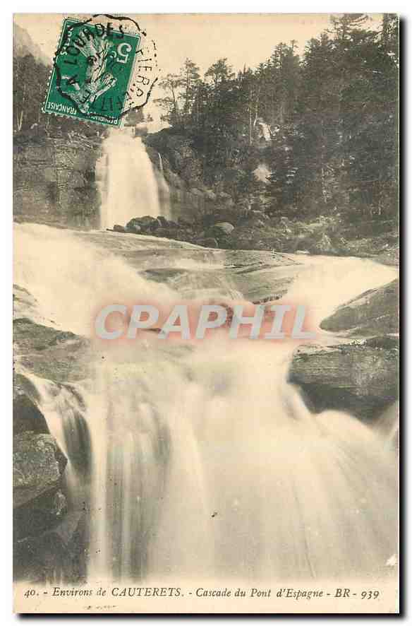 CPA Environs de Cauterets Cascade du pont d'Espagne 