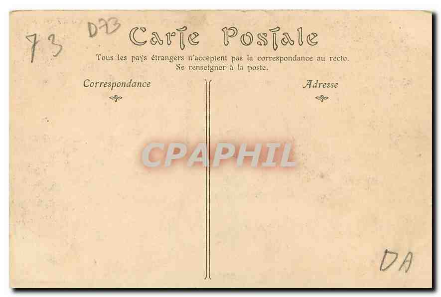 CPA Chambery la Fontaine l'Hotel des Postes et la caisse d'Espagne Elephants — Back