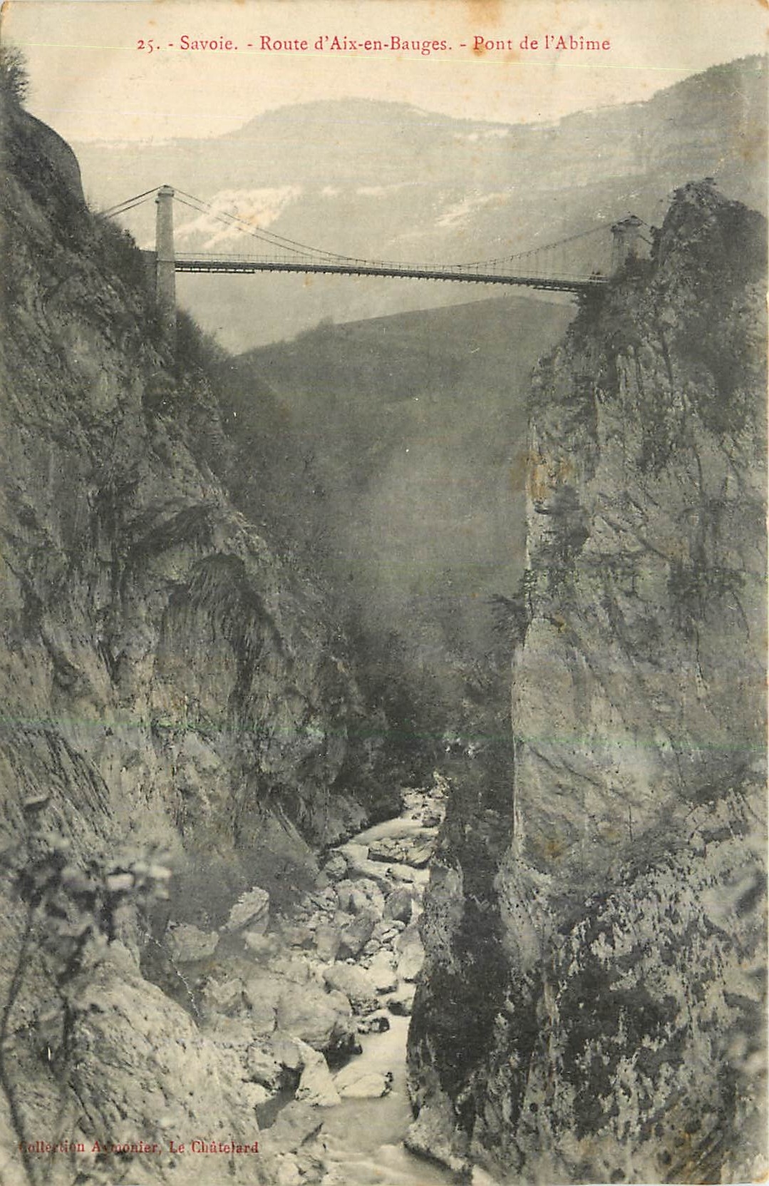 CPA Savoie Route d'Aix en Bauges Pont de l'Abime 