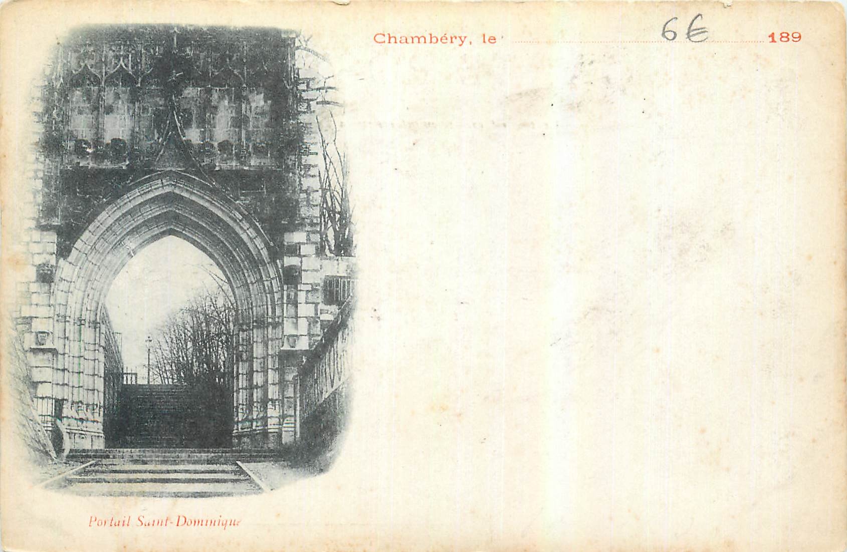 CPA Chambery le Portail Saint Dominique 