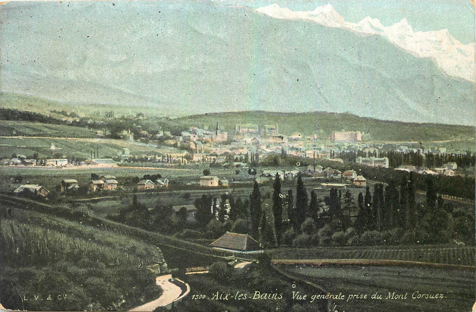 CPA Aix les Bains vue generale prise du Mont Corsuez 