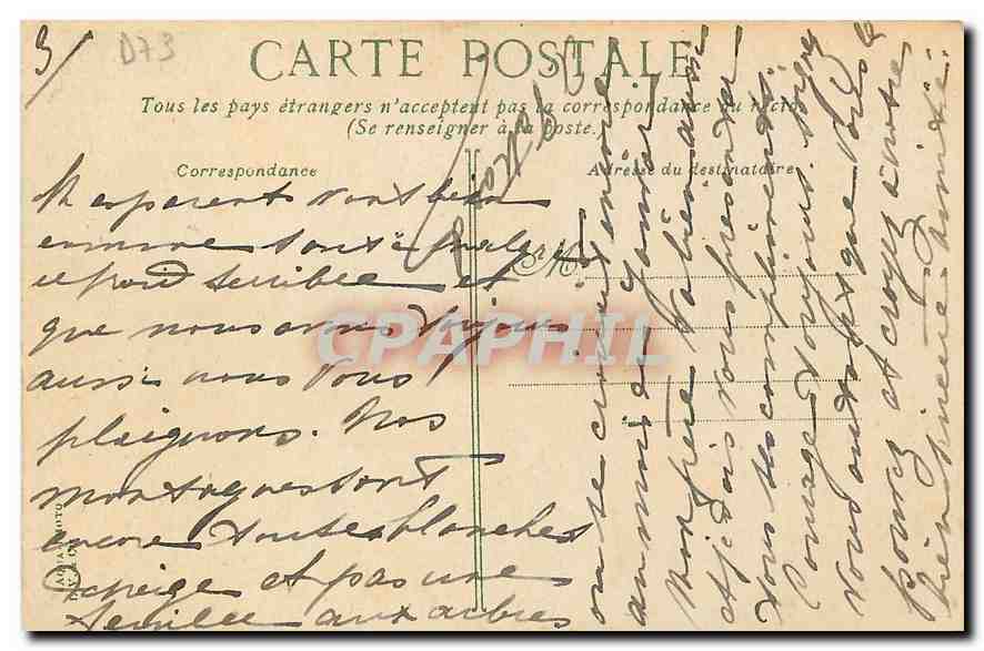 CPA Aix les Bains vue generale prise du Mont Corsuez  — Verso