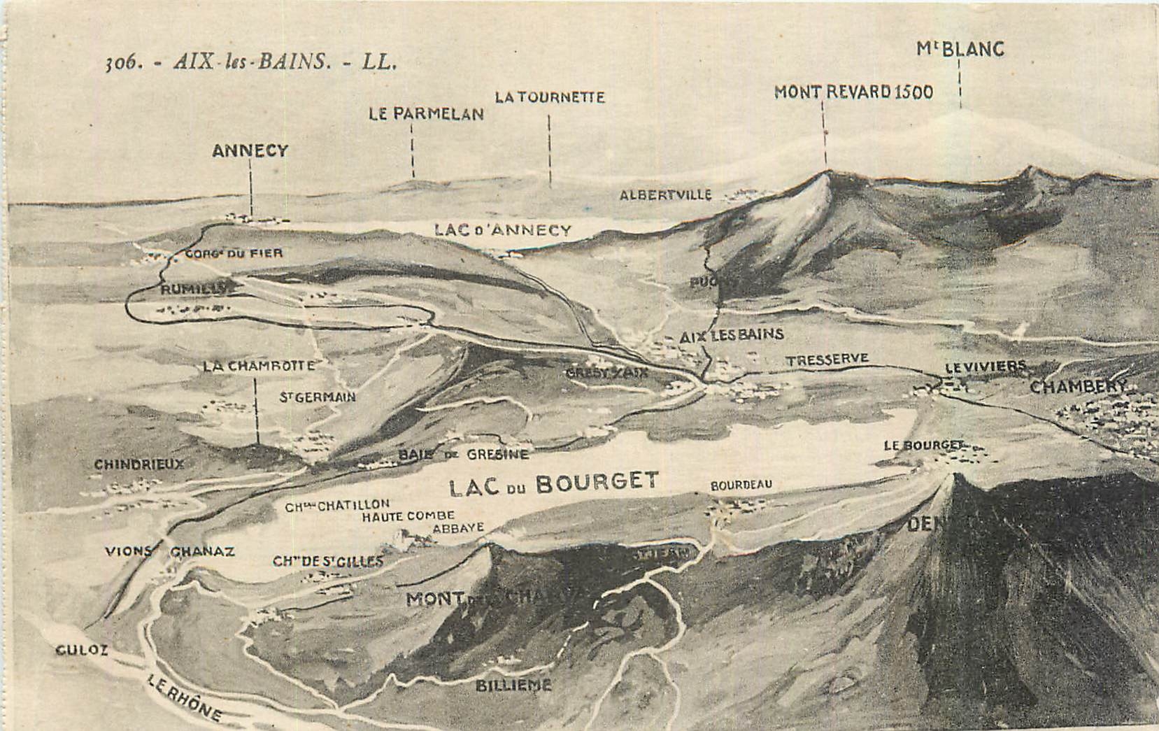 CPA Aix les Bains Lac du Bourget Annecy Le Parmelan Mont Revard La Tournette