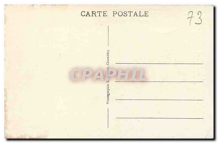 CPA Chambery Savoie Croix du Nivolet  — Back