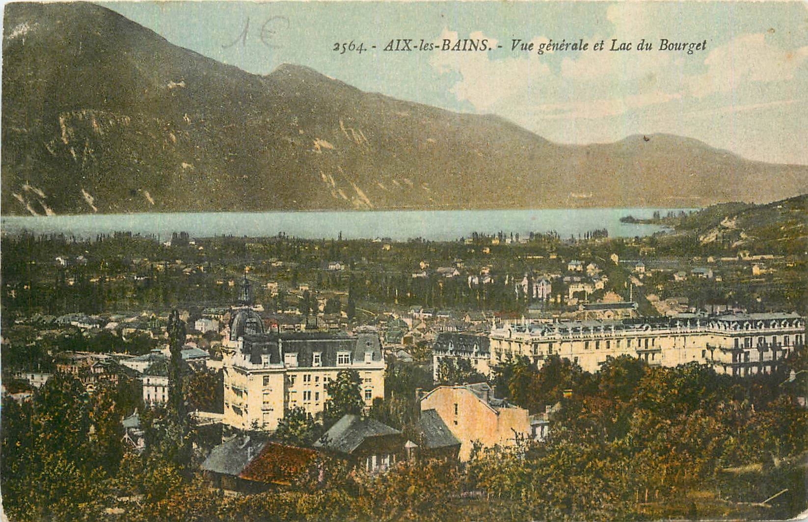 CPA Aix les Bains vue generale et lac du Bourget 