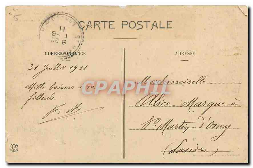 CPA Les Hautes Pyrenees Capvern les Etablissements  — Rückseite