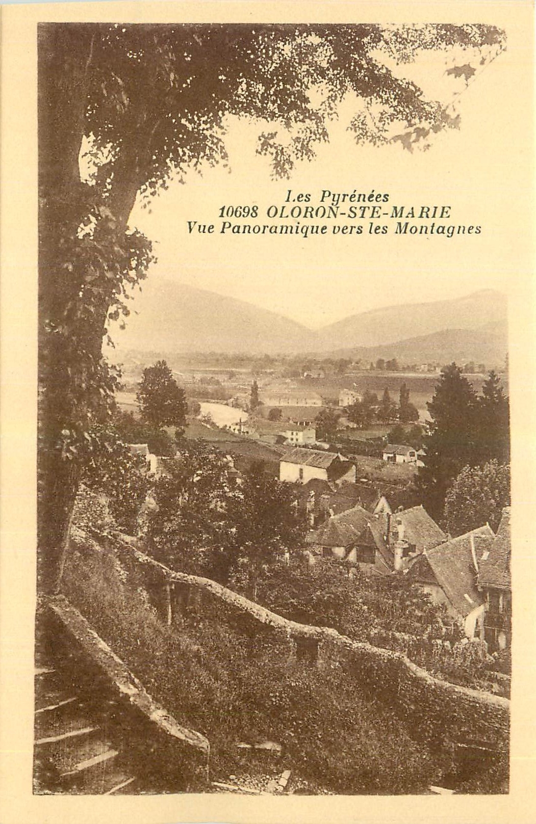 CPA Les Pyrenees Oloron Ste Marie vue panoramique vers les Montagnes 