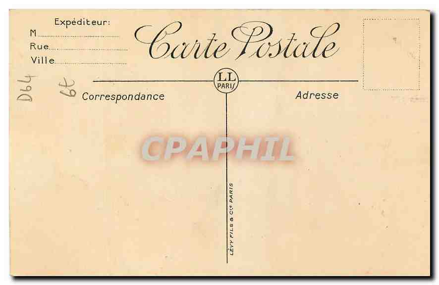 Biarritz - Place Ste-Eugénie — L'Église et le Kiosque de la Musique — LL — Verso