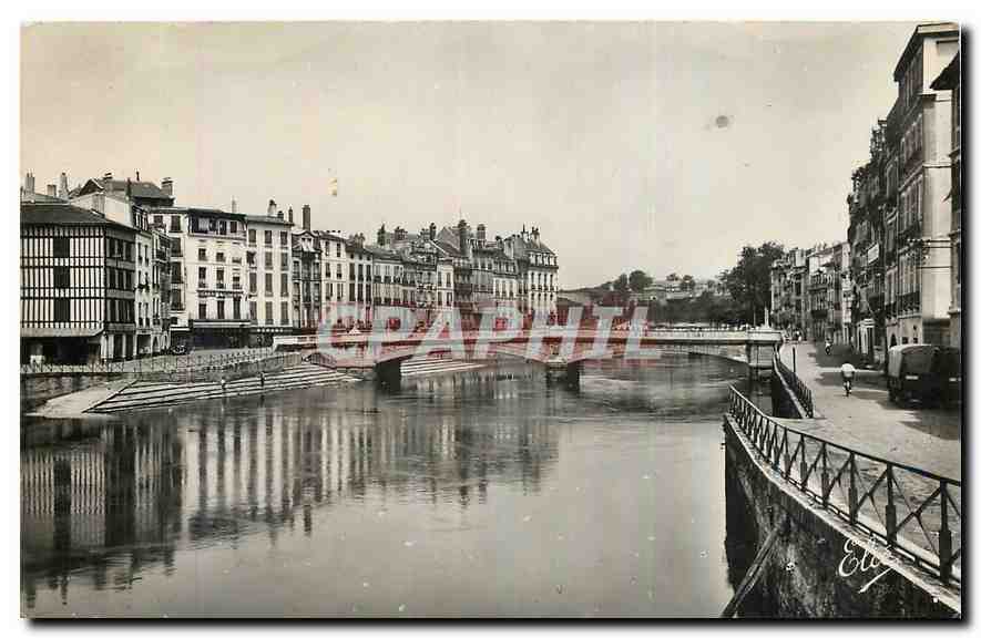 CPA Bayonne B R Pont sur la Nive 