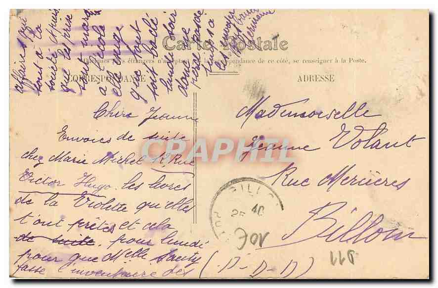 CPA Bayonne les Allees Marine  — Rückseite