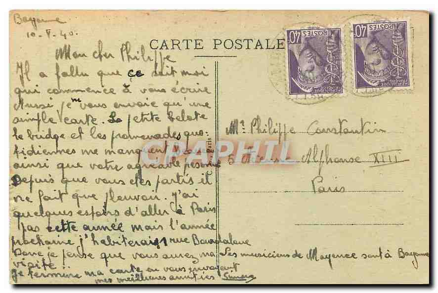 CPA Bayonne Fosses de la Porte d'Espagne  — Rückseite