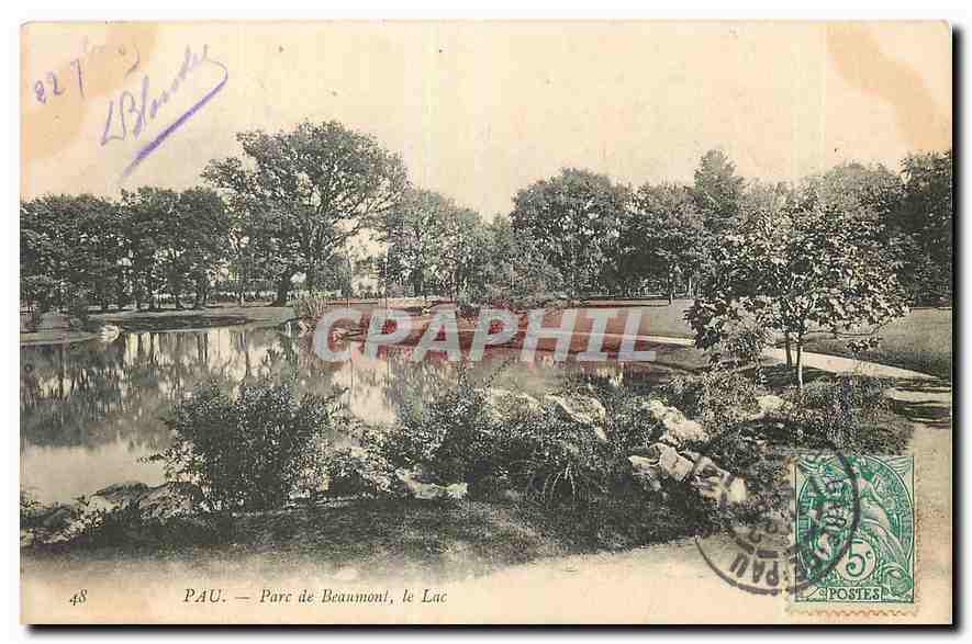 CPA Pau Parc de Beaumont le Lac 