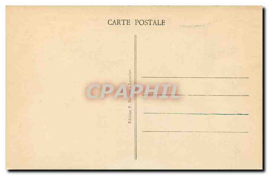 CPA Lourdes le Chateau Fort et la Chaine des Pyrenees  — Verso