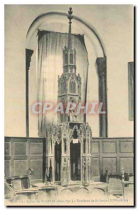 CPA Eglise de St Savin Htes Pyr Tombeau de St Savin XIV Siecle 