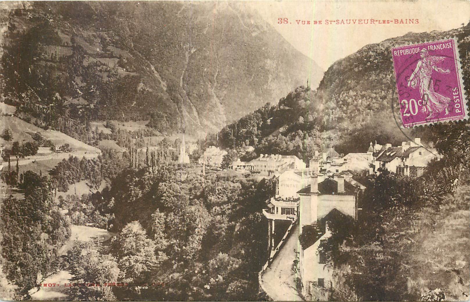 Vue de St-Sauveur-les-Bains — n°38 — éditeur Pintat