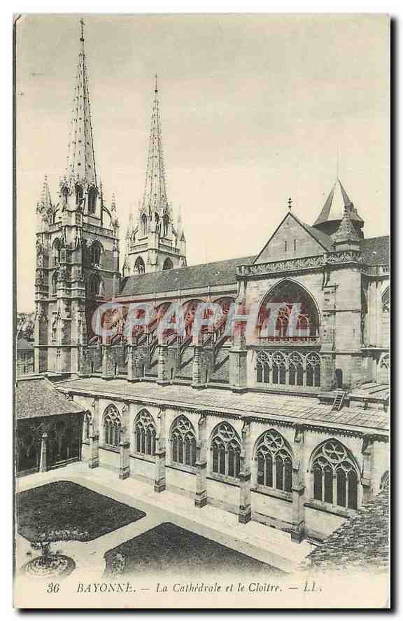 CPA Bayonne la Cathedrale et le Cloitre 