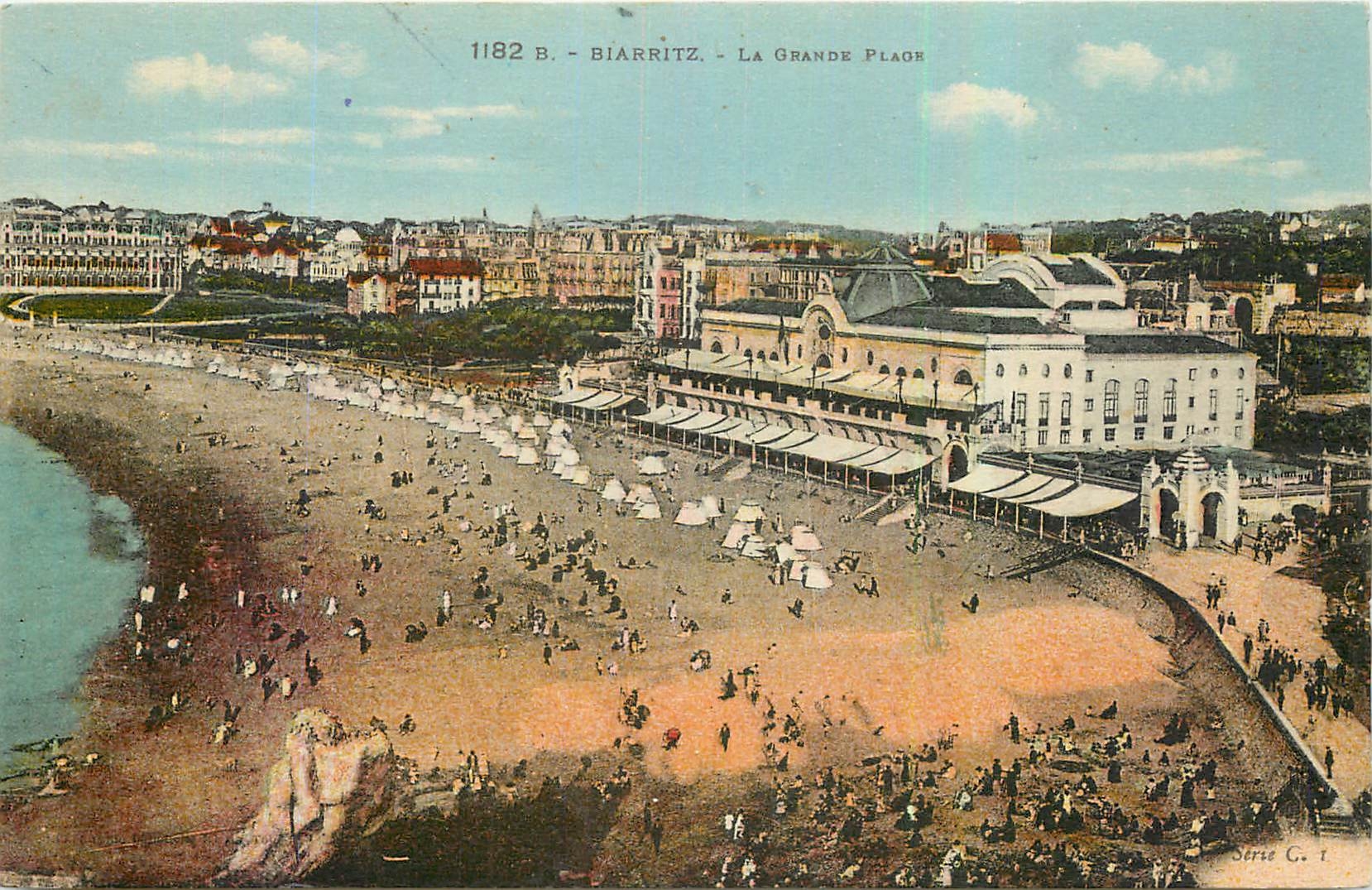 CPA Biarritz la Grande Plage 