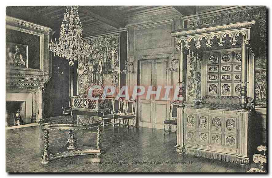 CPA Pau Chambre a Coucher a Henri IV 
