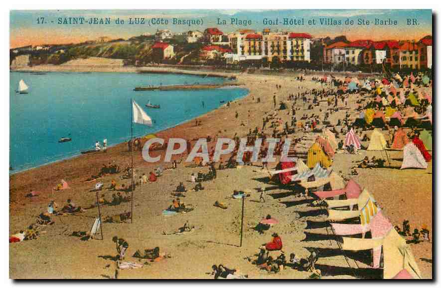 Saint-Jean-de-Luz (Côte Basque) — Die Strand, Goul-Hôtel und Villas de Ste-Barbe — Bloc Frères, Bordeaux