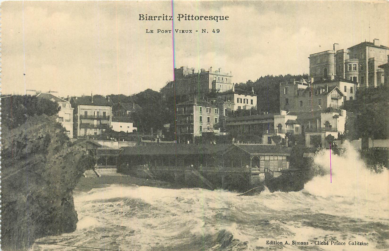 Biarritz Pittoresque — Le Port Vieux — Édition A. Simons, N° 49
