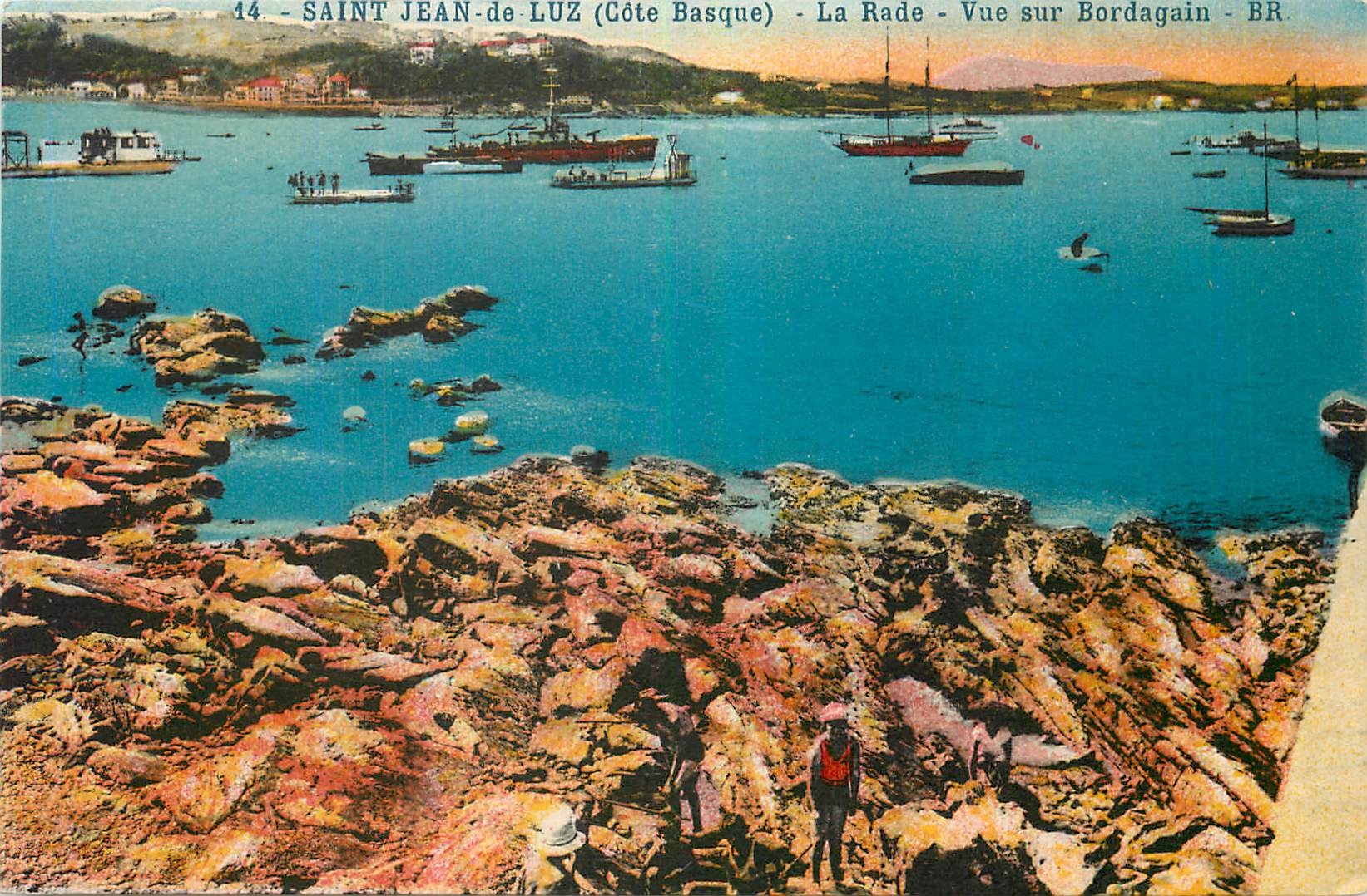 CPA Saint Jean de Luz Cote Basque la Rade vue sur Bordagain 