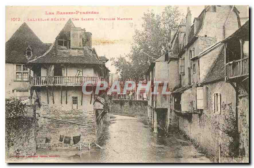 CPA Les Basses Pyrenees Salies de Bearn les Saleys Vieilles Maisons 