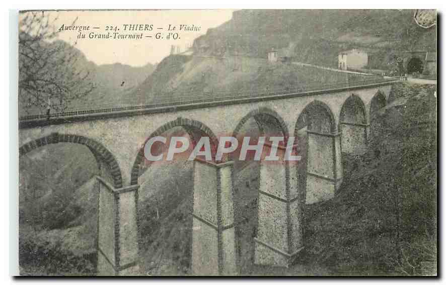 CPA Auvergne Thiers le Viaduc du Grand Tournant 