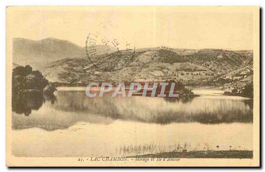 CPA Lac Chambon Mirage et Ile d'Amour 