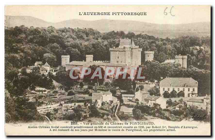 CPA L'Auvergne Pittoresque Vue generale du Chateau de Pontgibaud 