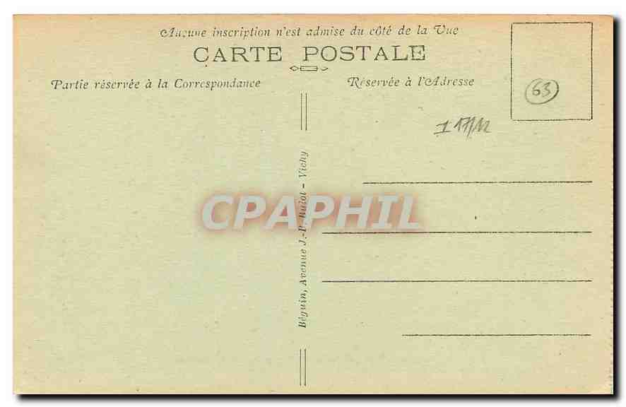 CPA L'Auvergne Pittoresque Vue generale du Chateau de Pontgibaud  — Verso