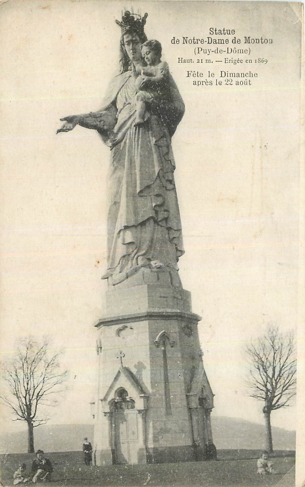 CPA Statue de Notre Dame de Monton Puy de Dome 