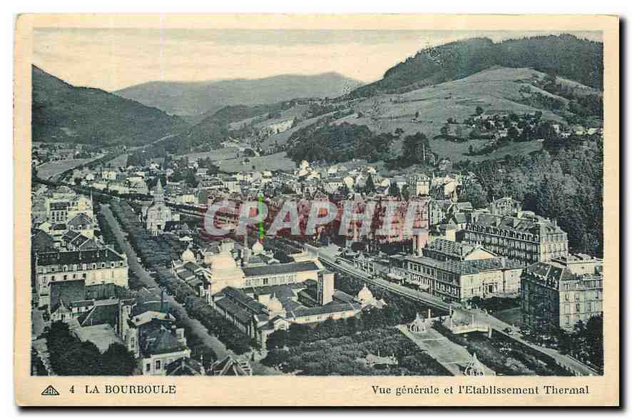 CPA La Bourboule Vue generale et l'Etablissement Thermal 