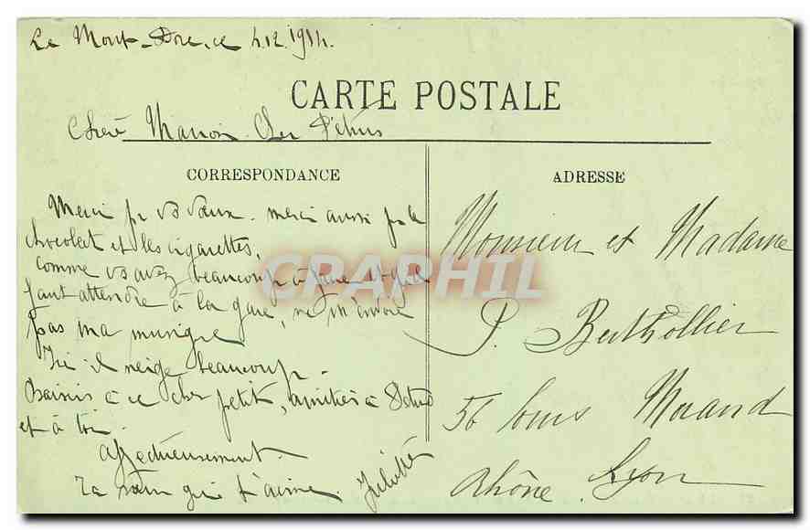 Le Mont-Dore — L'Établissement Thermal vu de l'Hôtel Sarciron — LL. n°21 — Rückseite