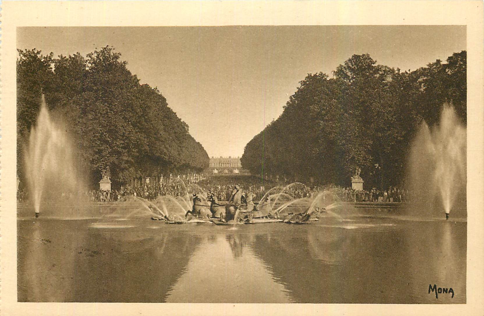 CPA Les Petits Tableaux de Versailles Le Char d'Apollon le Tapis Vert et le Chateau 