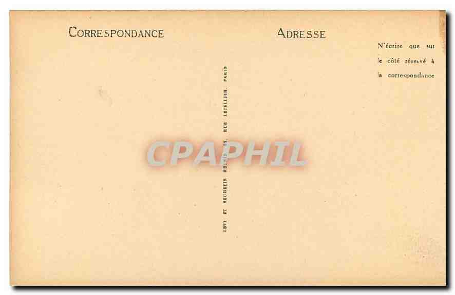 CPA Eglise de Mozac Chapiteau Cavaliers sur chevres  — Rückseite