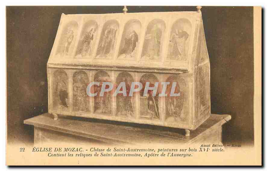 CPA Eglise de Mozac Chasse de Saint Austremoine Contient les reliques de Saint Austremoine 