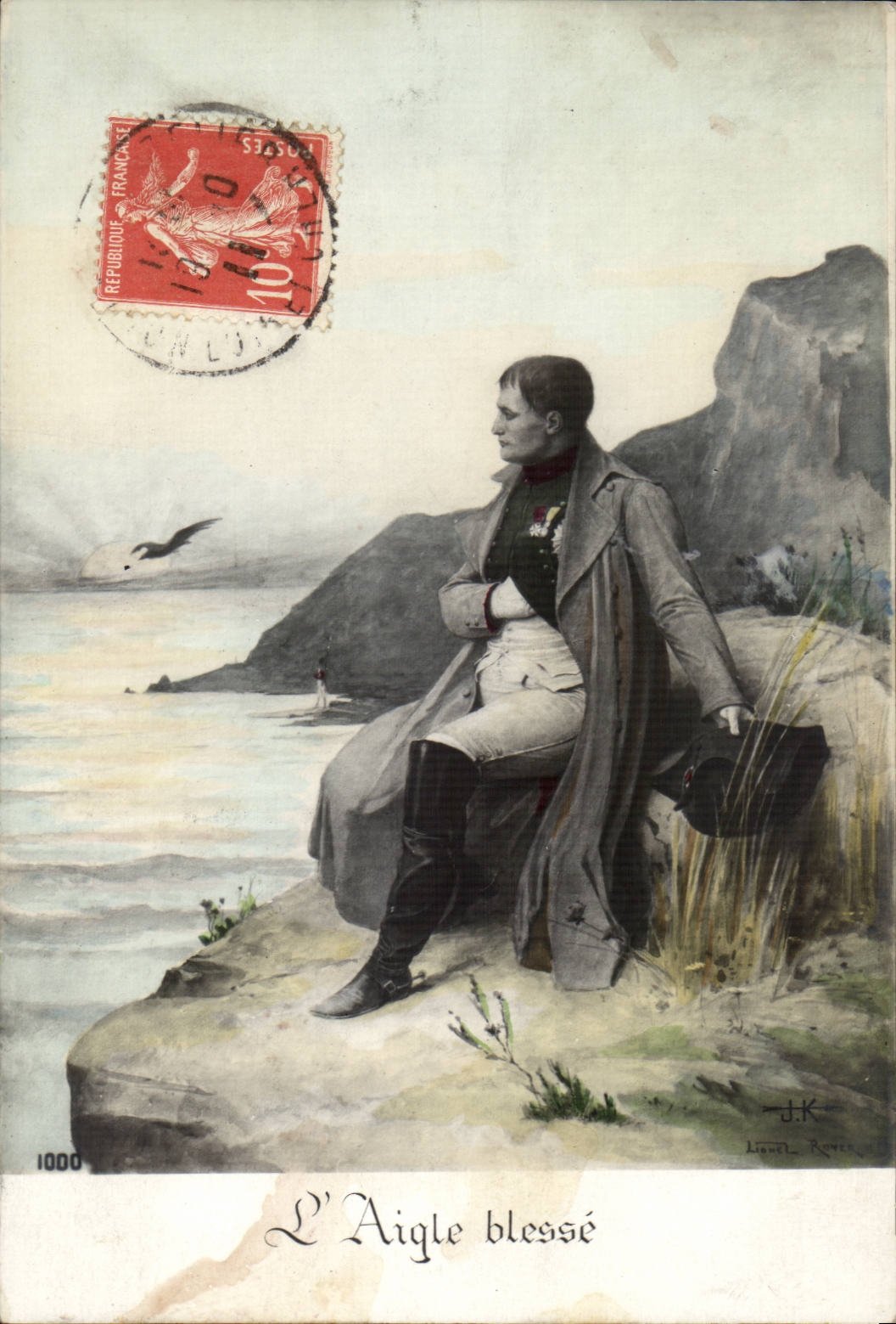Fantaisie CPA Napoleon l'aigle blesse Histoire
