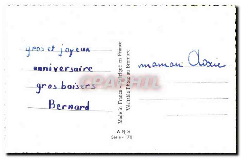 Fantaisie CPA Anniversaire Fleur rose — Back