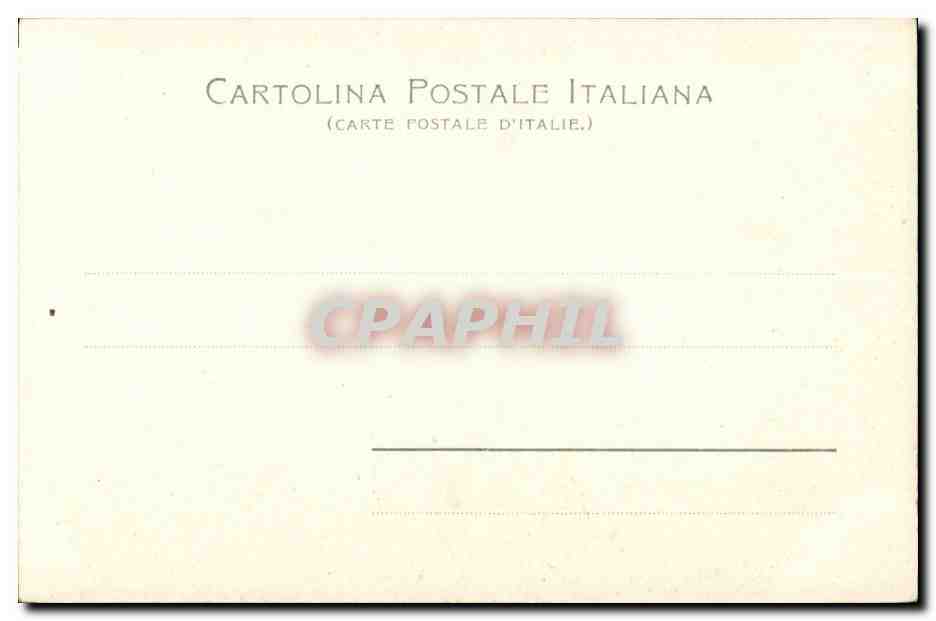 italie italia Genova CPA Via Roma tramway — Back