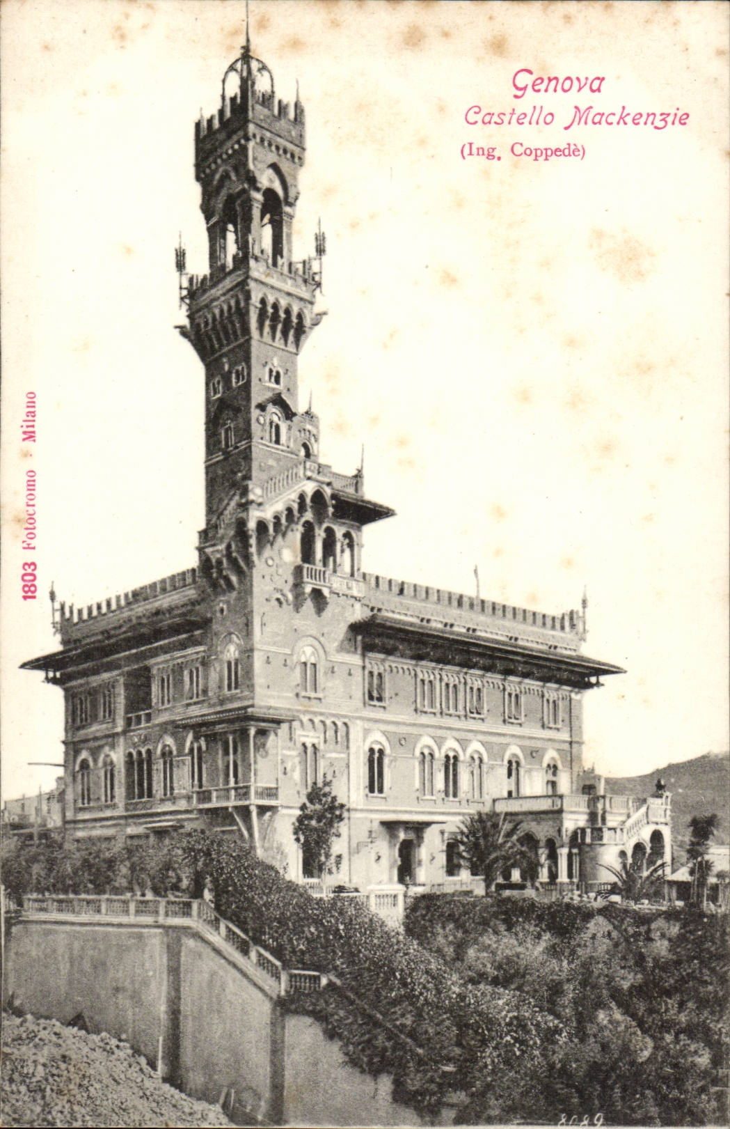 italie italia Genova CPA Castella Mackenzie ing Coppede