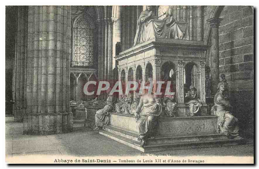 CPA Abbaye de Saint Denis Tombeau de Louis XII et d'Anne de Bretagne 