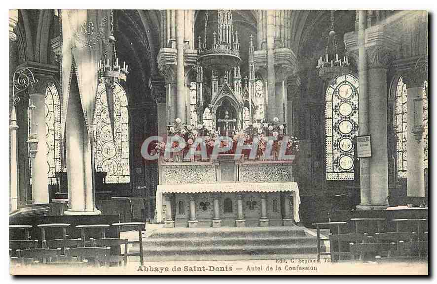 CPA Abbaye de Saint Denis Autel de la Confession 