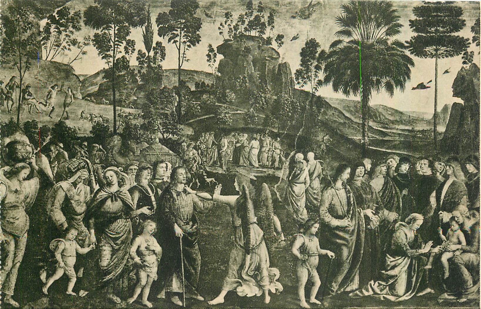 CPA Citta del Vaticano Cappelle Sistina Perugino e Pinturicchio Cironcision des Fils de Moise 