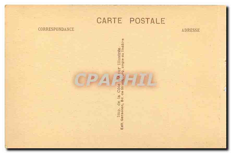 CPA Cote d'Azur Toulon La Gare et les Jardins  — Rückseite