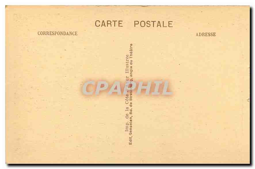 CPA Cote d'Azur Toulon Le Theatre et la Caisse d'Epargne  — Rückseite