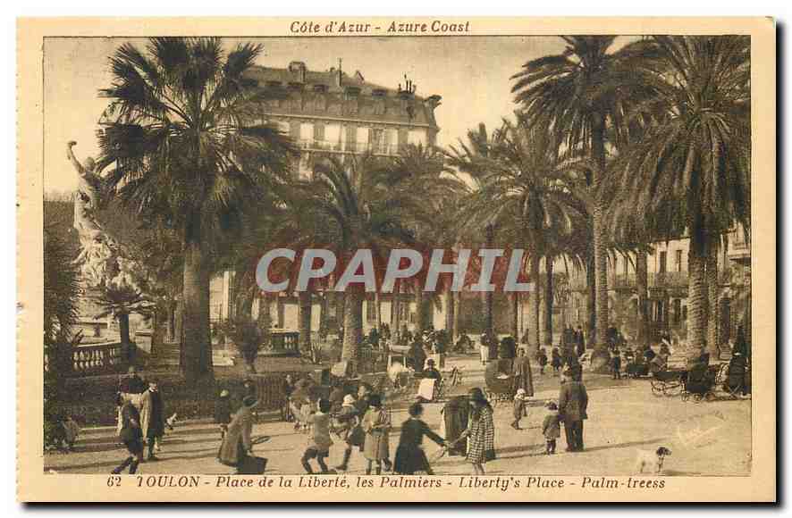 CPA Cote d'Azur Toulon Place de la Liberte les Palmiers 