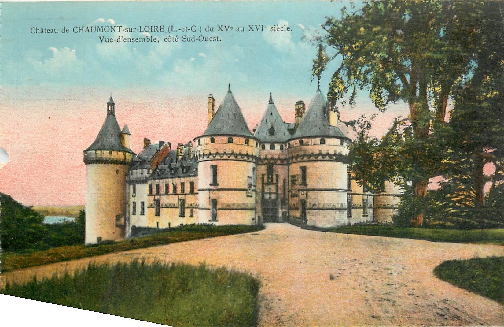 CPA Chateau de Chaumont sur Loire L et C Vue d'ensemble cote Sud Ouest 