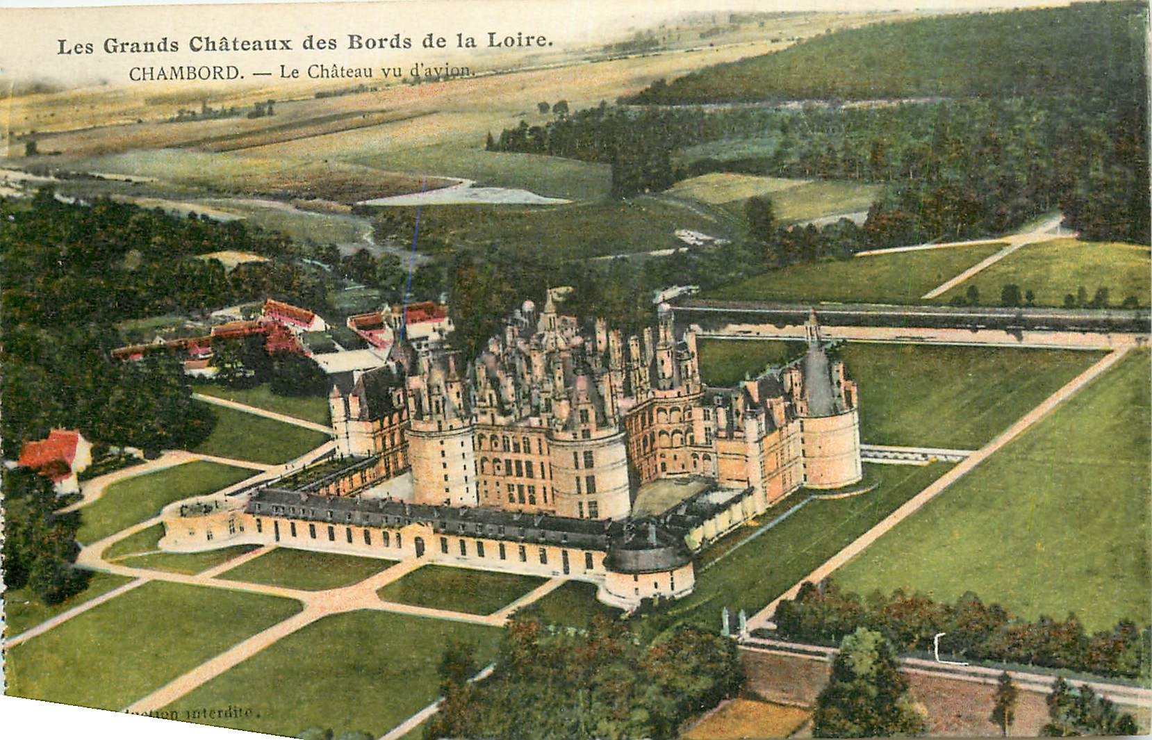 Chambord — Le Château vu d'aviion — L. Lenormand, Orléans