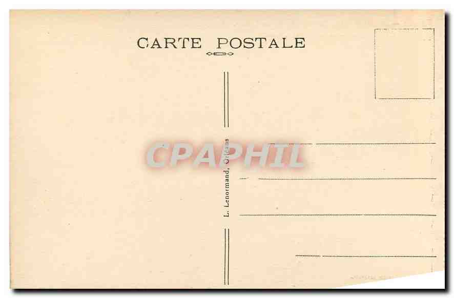 Chambord — Le Château vu d'aviion — L. Lenormand, Orléans — Verso